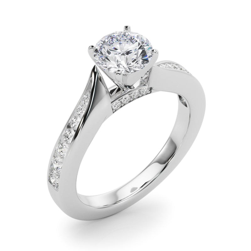 Single-Row Prong-Set Engagement Ring - alt view