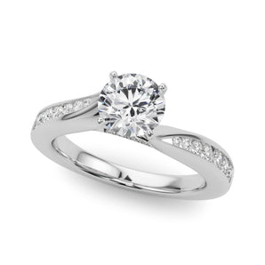 Single-Row Prong-Set Engagement Ring