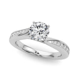 Single-Row Prong-Set Engagement Ring