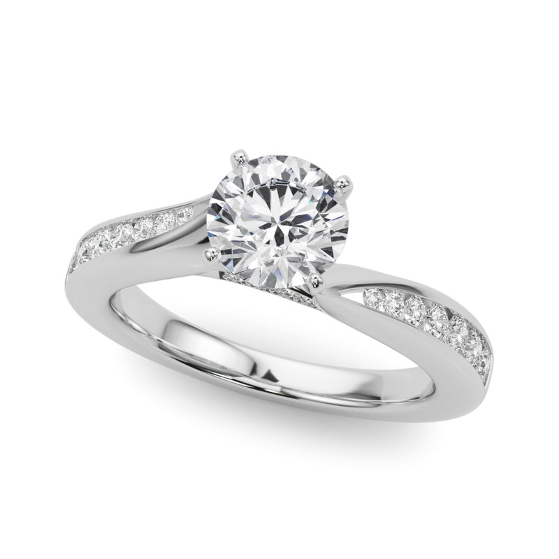 Single-Row Prong-Set Engagement Ring