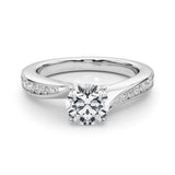 Single-Row Prong-Set Engagement Ring - alt view