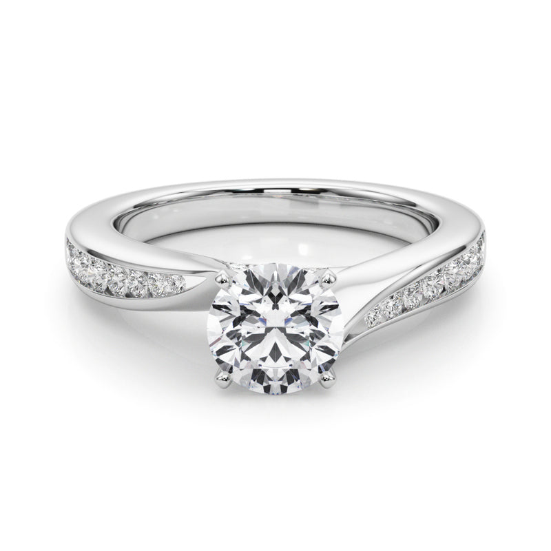 Single-Row Prong-Set Engagement Ring - alt view