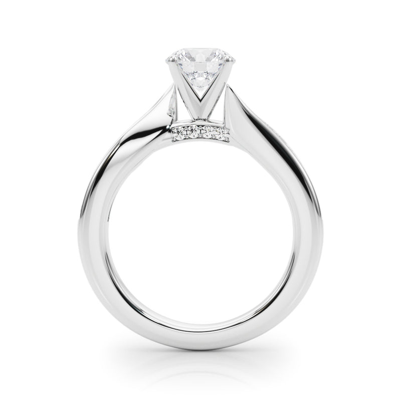 Single-Row Prong-Set Engagement Ring - alt view