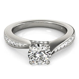 Single-Row Prong-Set Engagement Ring - alt view