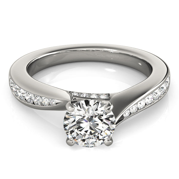 Single-Row Prong-Set Engagement Ring - alt view