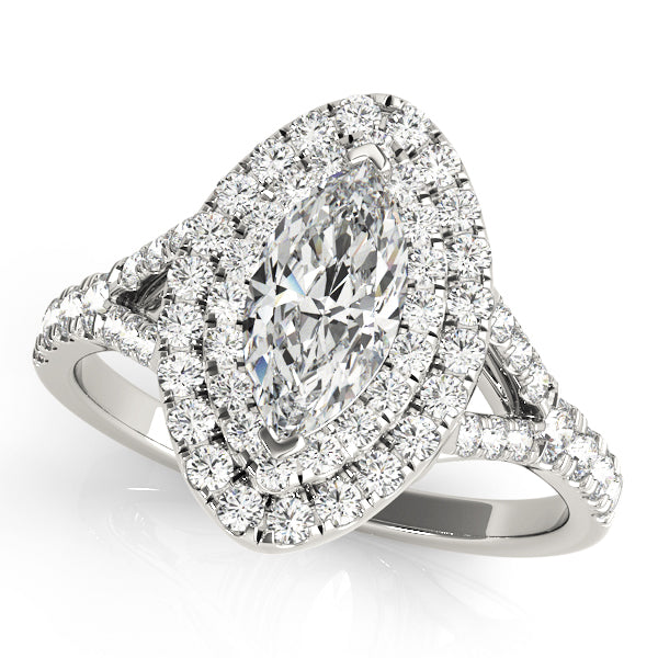 Marquise Halo Engagement Ring (50949-E)