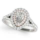Pear Halo Engagement Ring (50950-E)
