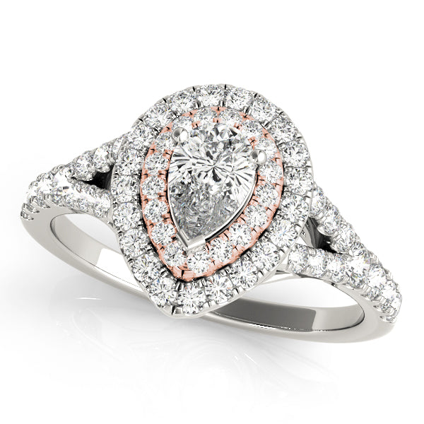 Pear Halo Engagement Ring (50950-E)
