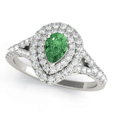 Pear Halo Engagement Ring (50950-E)