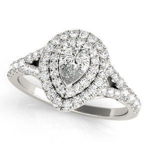 Pear Halo Engagement Ring (50950-E)