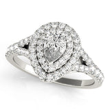 Pear Halo Engagement Ring (50950-E)