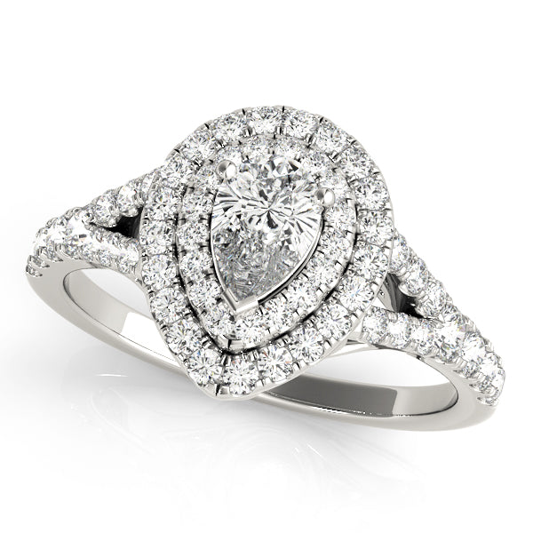 Pear Halo Engagement Ring (50950-E)