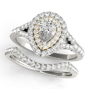Pear Halo Engagement Ring (50950-E)