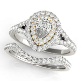 Pear Halo Engagement Ring (50950-E)