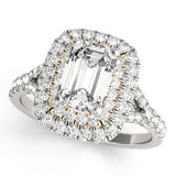 Emerald Cut Halo Engagement Ring (50951-E)