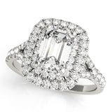 Emerald Cut Halo Engagement Ring (50951-E)
