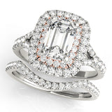 Emerald Cut Halo Engagement Ring (50951-E)