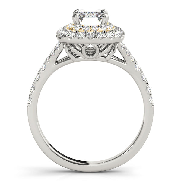 Emerald Cut Halo Engagement Ring (50951-E)