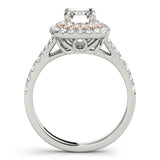 Emerald Cut Halo Engagement Ring (50951-E)