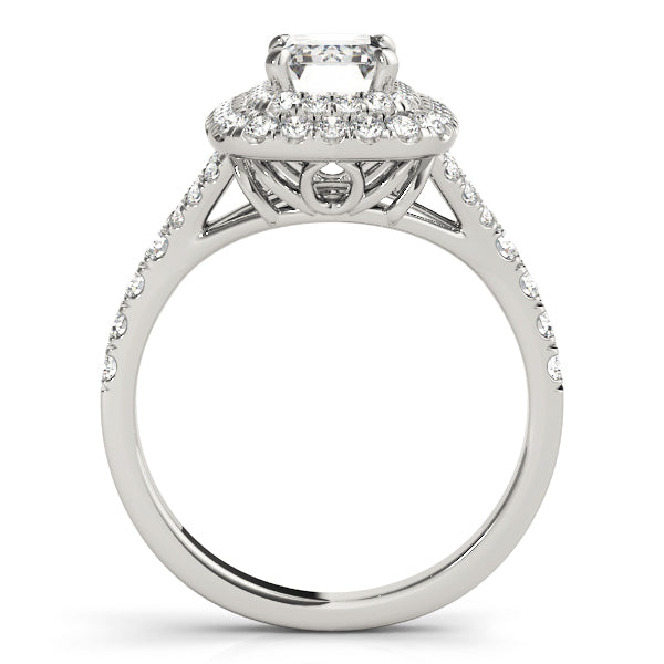Emerald Cut Halo Engagement Ring (50951-E)