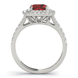 Cushion Halo Engagement Ring (50952-E-5)