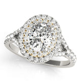 Oval Halo Engagement Ring (50953-E)