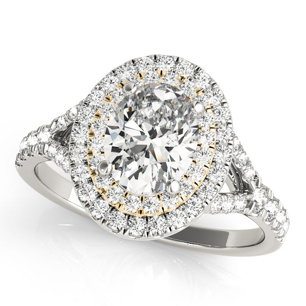 Oval Halo Engagement Ring (50953-E)