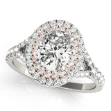 Oval Halo Engagement Ring (50953-E)