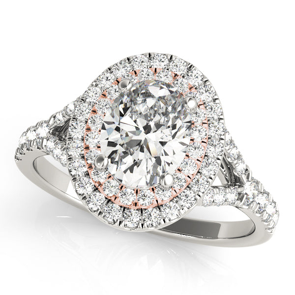 Oval Halo Engagement Ring (50953-E)