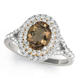 Oval Halo Engagement Ring (50953-E)