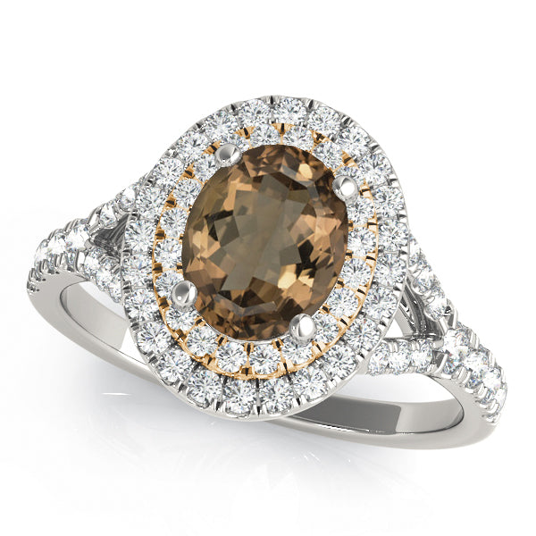 Oval Halo Engagement Ring (50953-E)