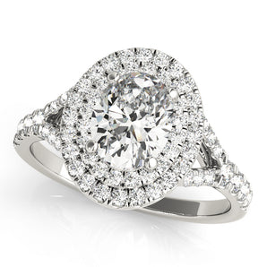 Oval Halo Engagement Ring (50953-E)