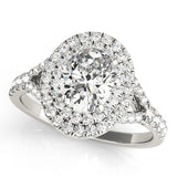 Oval Halo Engagement Ring (50953-E)
