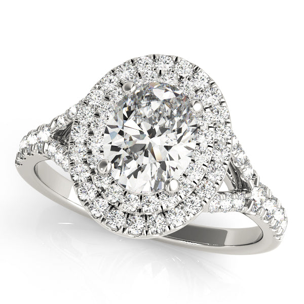 Oval Halo Engagement Ring (50953-E)