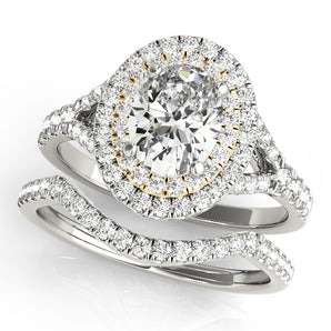 Oval Halo Engagement Ring (50953-E)