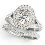 Oval Halo Engagement Ring (50953-E)