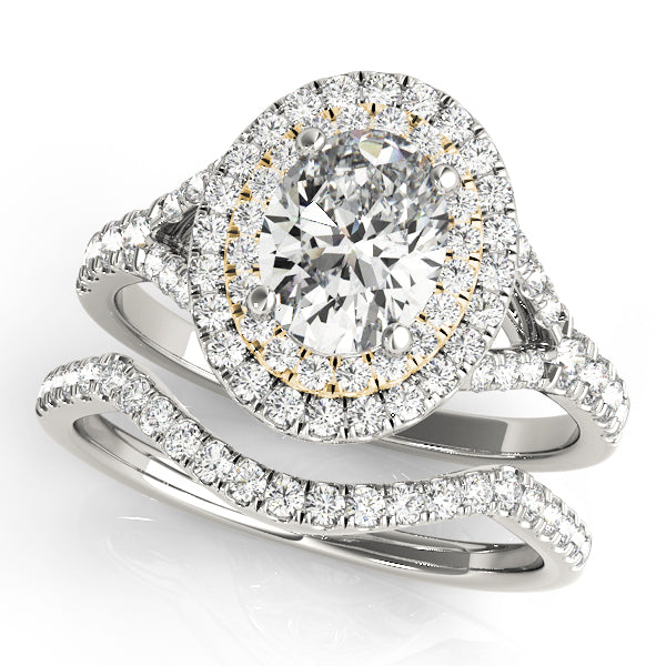 Oval Halo Engagement Ring (50953-E)