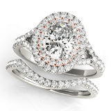 Oval Halo Engagement Ring (50953-E)