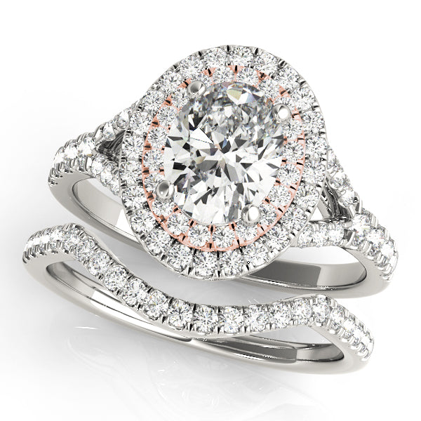 Oval Halo Engagement Ring (50953-E)