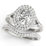 Oval Halo Engagement Ring (50953-E)