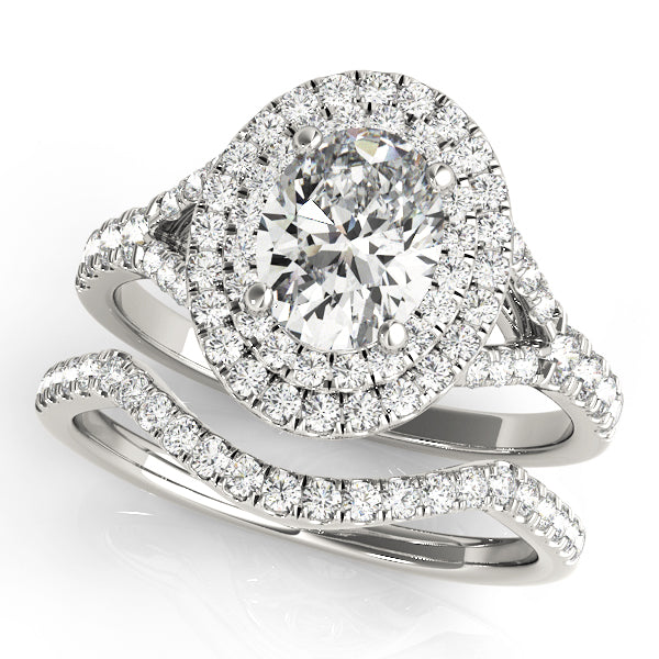 Oval Halo Engagement Ring (50953-E)