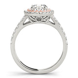 Oval Halo Engagement Ring (50953-E)