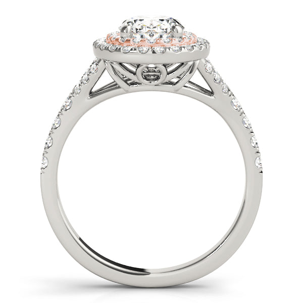 Oval Halo Engagement Ring (50953-E)