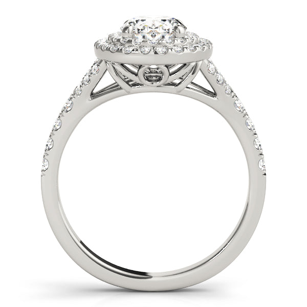 Oval Halo Engagement Ring (50953-E)