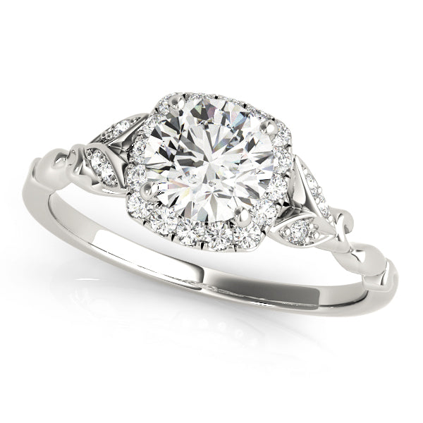 Round Halo Engagement Ring