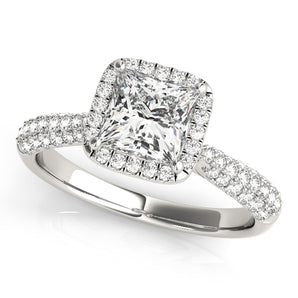 Square Multirow Engagement Ring