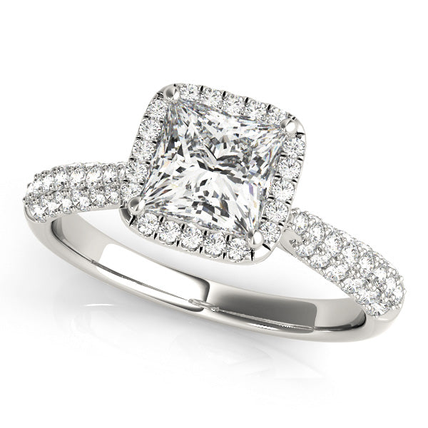 Square Multirow Engagement Ring