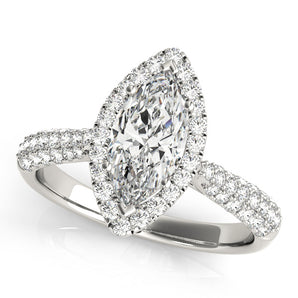 Marquise Multirow Engagement Ring (51015-E)