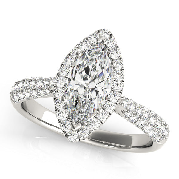 Marquise Multirow Engagement Ring (51015-E)