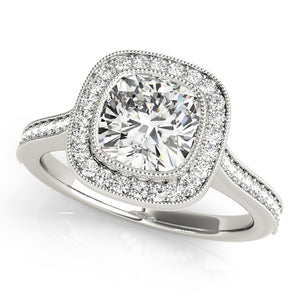 Halo Engagement Ring (Cushion Center)